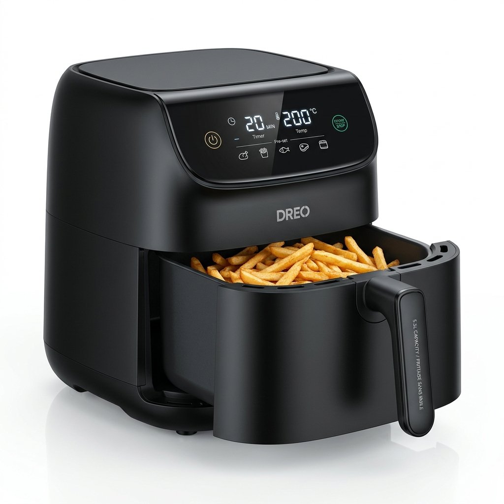Friteuse sans huile air fryer familiale 5,5L, valeur €120